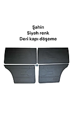 ŞAHİN KAPI DÖŞEMESİ - DERİ - SİYAH RENK
